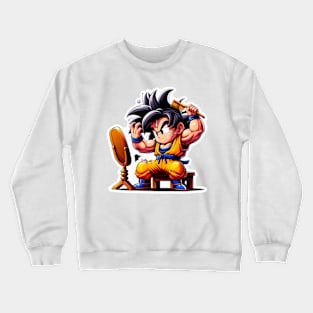 Goku style his super saiyan hair Crewneck Sweatshirt